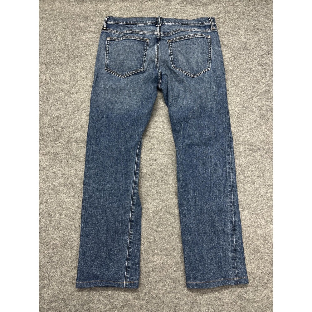 J.Crew Flex Straight Jeans Mens 34x28* Blue Selvedge Denim Stretch Medium Wash - Picture 10 of 15